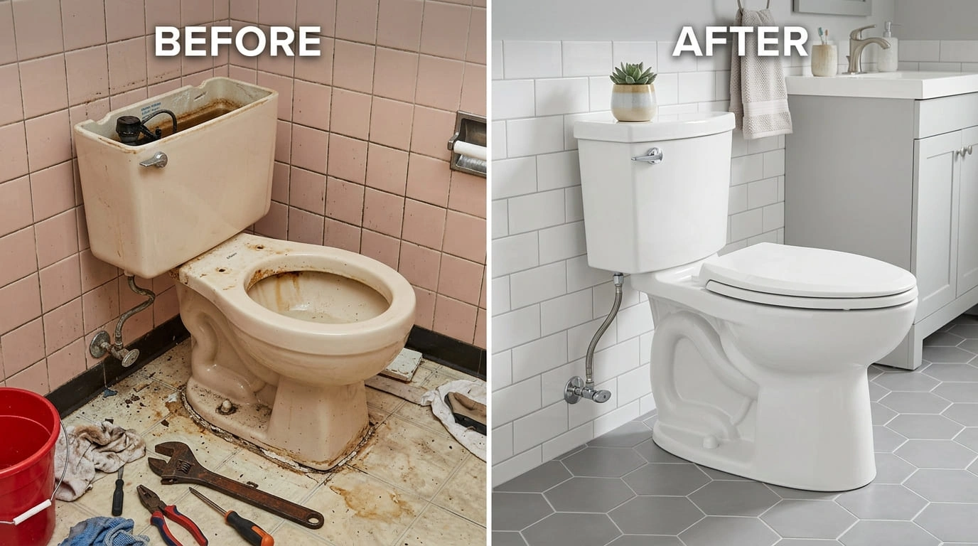 Hidden toilet leak found after EMWD high use alert flapper and fill valve replaced